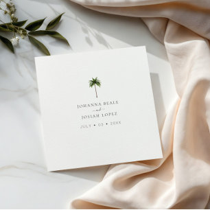 Guardanapo De Papel Casamento de Árvore Tropical de Palma Napkin