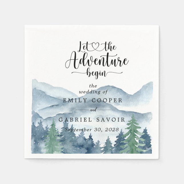 Guardanapo De Papel Casamento de Árvores Rústico Rústico Rústico (Frente)