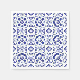 Guardanapo De Papel Casamento de Azulejo Mosaico Azul com Limões do Me