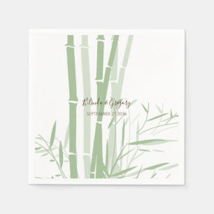 Guardanapo De Papel Casamento de Bamboo Oriental legante