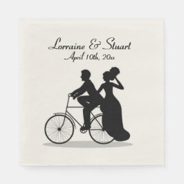 Guardanapo De Papel Casamento de Bicicleta Personalizado