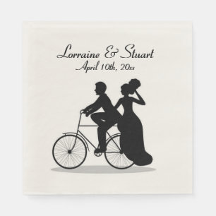 Guardanapo De Papel Casamento de Bicicleta Personalizado