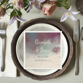 Guardanapo De Papel Casamento de Boho com Tons de Jewel Moderna em Wat