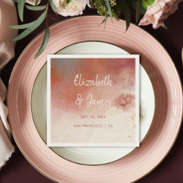 Guardanapo De Papel Casamento de Boho no Deserto de Terracotta Modern