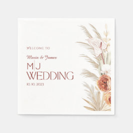 Guardanapo De Papel Casamento De Boho Russo Branca E Creme