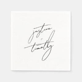 Guardanapo De Papel Casamento De Bolo De Bolo Com A Mão De Orelha