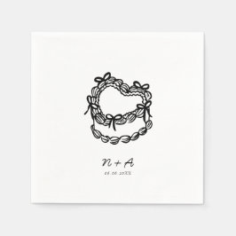 Guardanapo De Papel Casamento De Bolo De Mão Desenhado À Mão