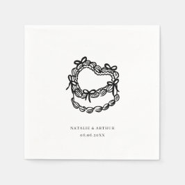 Guardanapo De Papel Casamento De Bolo De Mão Desenhado À Mão