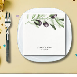 Guardanapo De Papel Casamento de Branch de Oliva