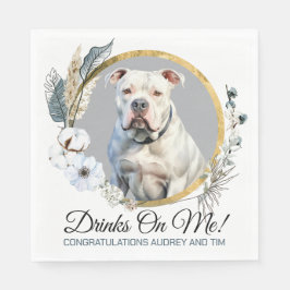 Guardanapo De Papel Casamento De Bulldog Americano Com Napkins Com Cãe