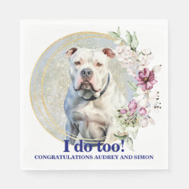 Guardanapo De Papel Casamento De Bulldog Americano Com Napkins Com Cãe