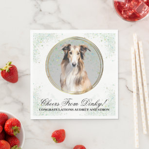 Guardanapo De Papel Casamento De Cachorro Borzoi Com Napkins Com Cães