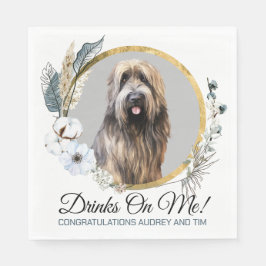 Guardanapo De Papel Casamento De Cachorro Briard Napkins Com Foto De C