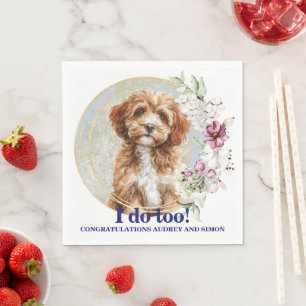 Guardanapo De Papel Casamento de Cachorro Cavapo Napkins com Cães Foto