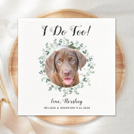 Guardanapo De Papel Casamento De Cachorro Com Foto De Pet Com Coisa Mu