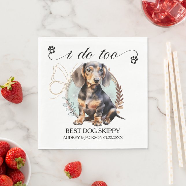 Guardanapo De Papel Casamento De Cachorro Com Napkins Com Cães Foto (Insitu)