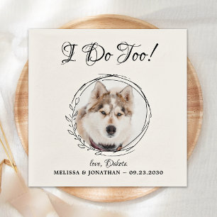 Guardanapo De Papel Casamento De Cachorro De Foto Pet Personalizado De