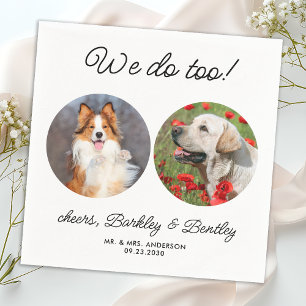 Guardanapo De Papel Casamento De Cachorro De Pet Foto Personalizado Fa
