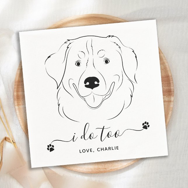 Guardanapo De Papel Casamento De Cachorro Eu Faço Muito Retriever De O (Criador carregado)