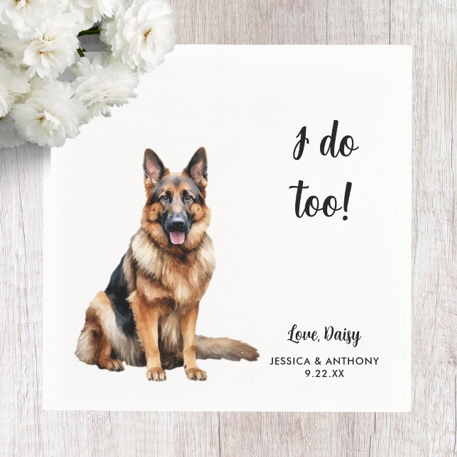 Guardanapo De Papel Casamento de Cachorro german shepherd (Criador carregado)