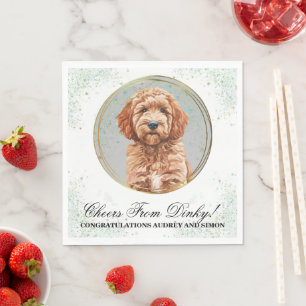 Guardanapo De Papel Casamento de Cachorro Goldendoodle Napkins com Fot
