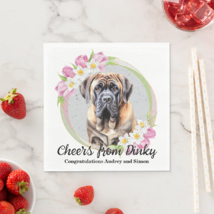 Guardanapo De Papel Casamento de Cachorro Mastiff Inglês Napkins com F