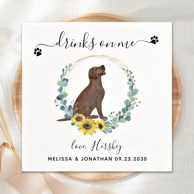 Guardanapo De Papel Casamento De Cachorro Personalizado Bebe Em Mim Co (Criador carregado)