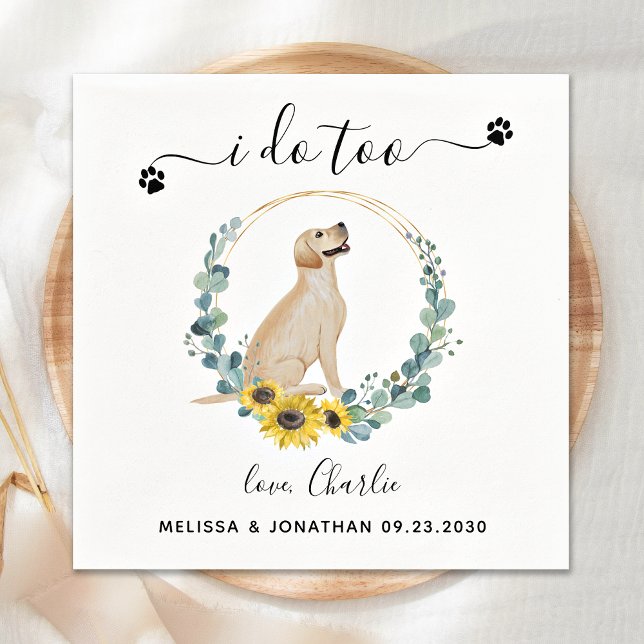 Guardanapo De Papel Casamento De Cachorro Personalizado Eu Faço Coquet (Criador carregado)
