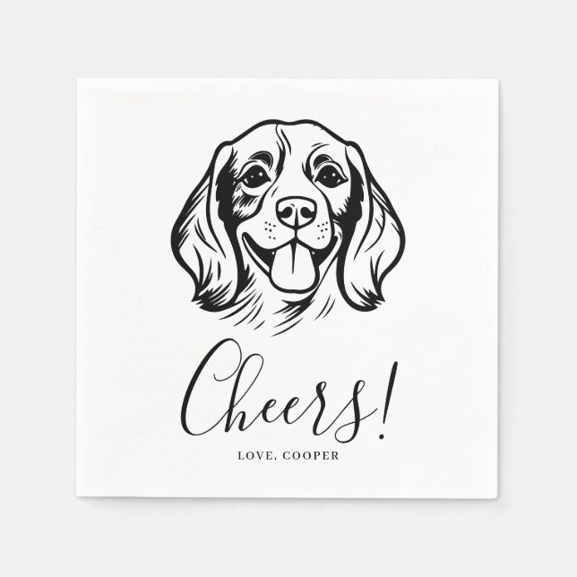 Guardanapo De Papel Casamento de Cachorros Napkins (Frente)