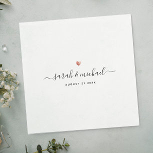Guardanapo De Papel Casamento de Caligrafia Elegante Personalizado Mod