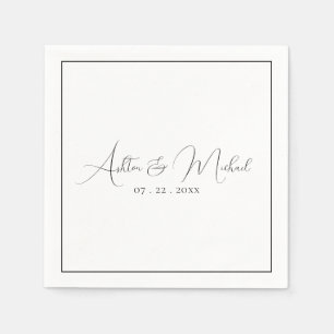 Guardanapo De Papel Casamento de Caligrafia Moderna Elegante