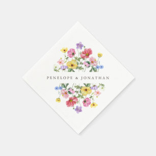 Guardanapo De Papel Casamento de Campo de Flor Chic Floral Rustic Chic
