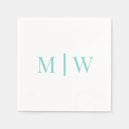 Guardanapo De Papel Casamento de Casal Simples 2 Monograma Inicial VS 