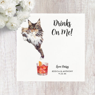 Guardanapo De Papel Casamento de Cat Cocktail Napkins