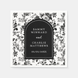 Guardanapo De Papel Casamento de Chinoiserie Preto