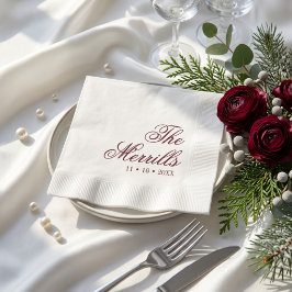 Guardanapo De Papel Casamento de Cocktail Clássico Personalizado Mr e