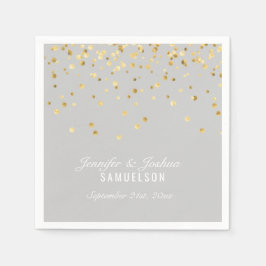 Guardanapo De Papel Casamento de Confetti, Dourado, de CINZAS LUMINOSA