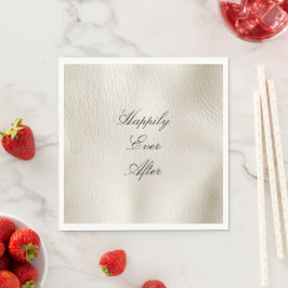 Guardanapo De Papel Casamento de Couro Branco Faux Leather