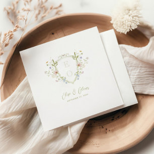 Guardanapo De Papel Casamento De Crest De Pastel Selvagem