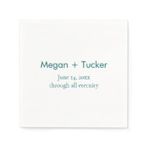 Casamento de data e nomes de Casais de Teal Minima