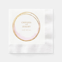 Guardanapo De Papel Casamento de Design de Cores de Água de Flores Sel