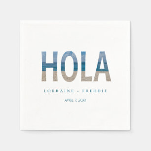 Guardanapo De Papel Casamento de Destino de Fotos de Praia de Hola Mex
