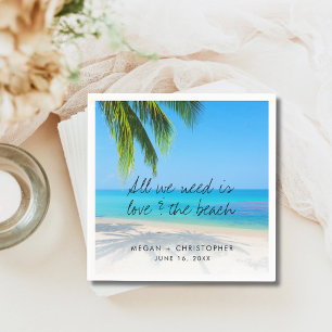 Guardanapo De Papel Casamento de Destino de Palm Tree de Cotação de Pr