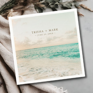 Guardanapo De Papel Casamento de Destino de Praia Sunset