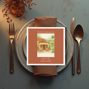 Guardanapo De Papel Casamento de Destino de Terracotta Hacienda Espanh