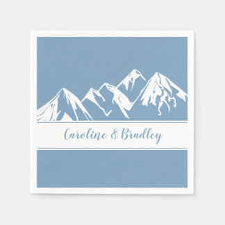 Guardanapo De Papel Casamento de Dusk Blue Mountain Range |