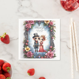 Guardanapo De Papel Casamento de Elfo Steampunk Caprichoso 