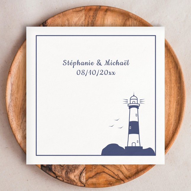 Guardanapo De Papel Casamento de farol (Lighthouse Wedding Napkins)