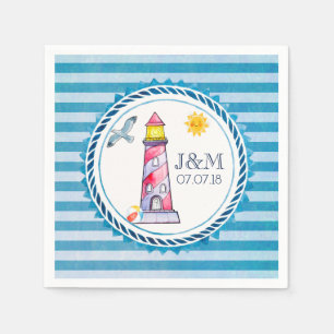 Guardanapo De Papel Casamento de Farol de Revestimento de Revestimento