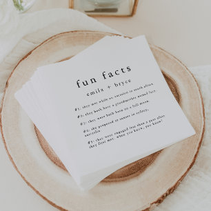 Guardanapo De Papel Casamento de Fato Único Minimalista de Diversão de